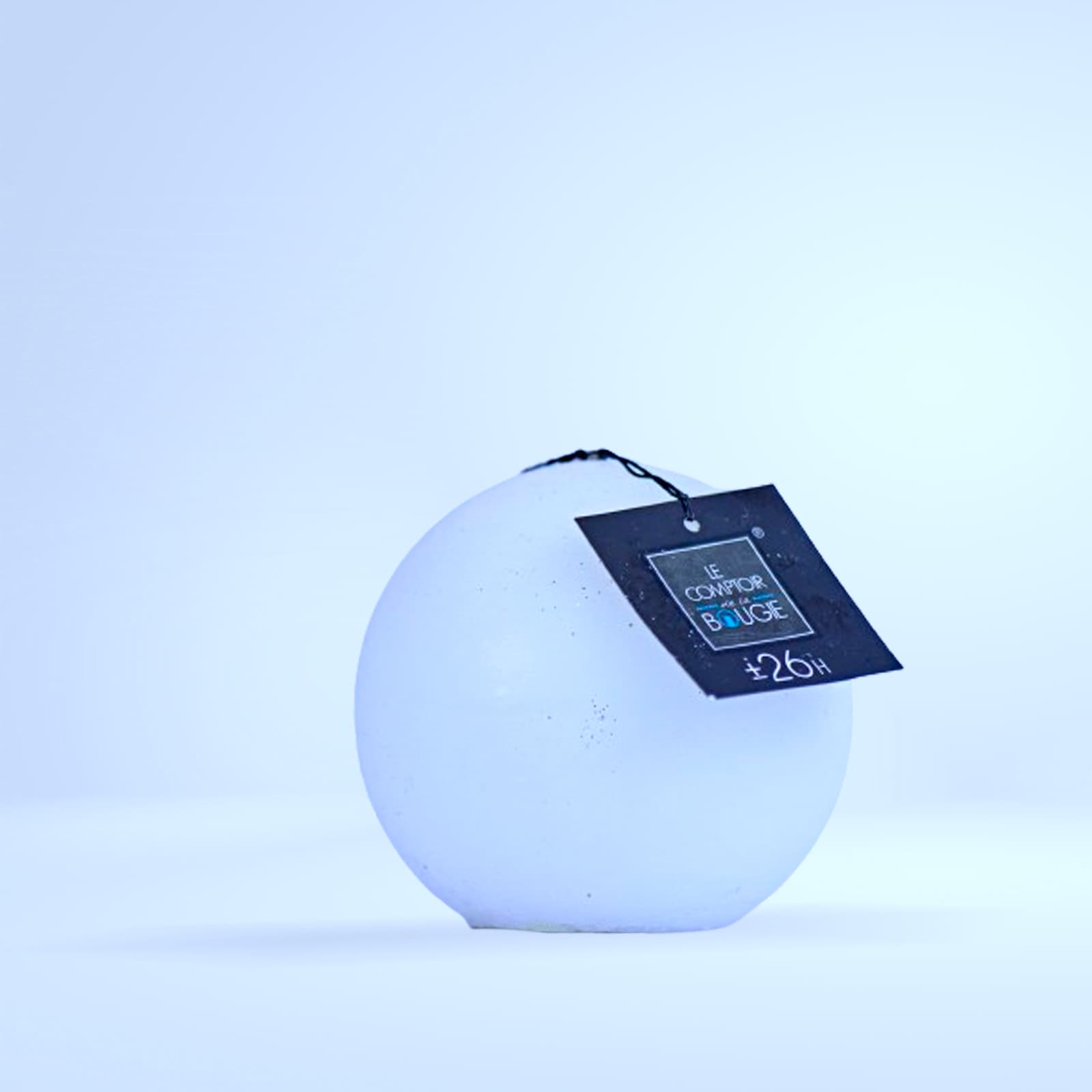 Bougie ronde blanche parfumée