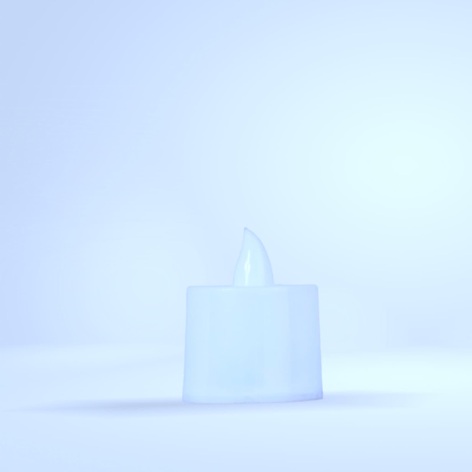 Bougie chauffe-plat LED blanche