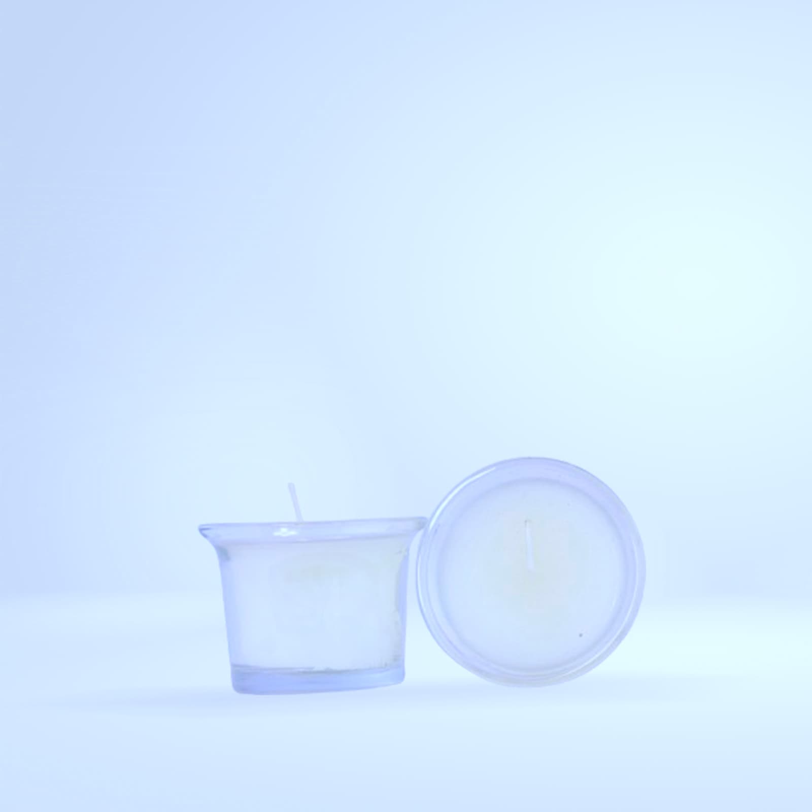Duo bougies chauffe-plat blanches translucides
