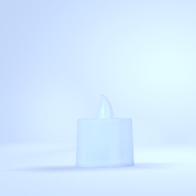 Bougie chauffe-plat LED blanche