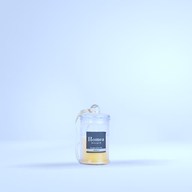 Bougie parfumée Homea "Vanille" en pot verre