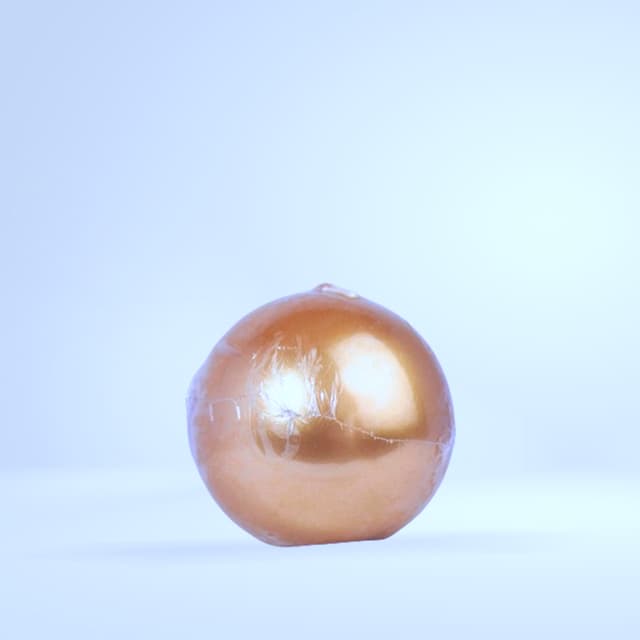 Bougie ronde effet doré métallisé