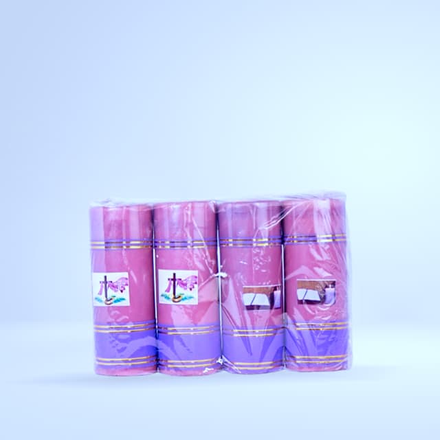 Lot de 4 cierges violets/roses de Carême