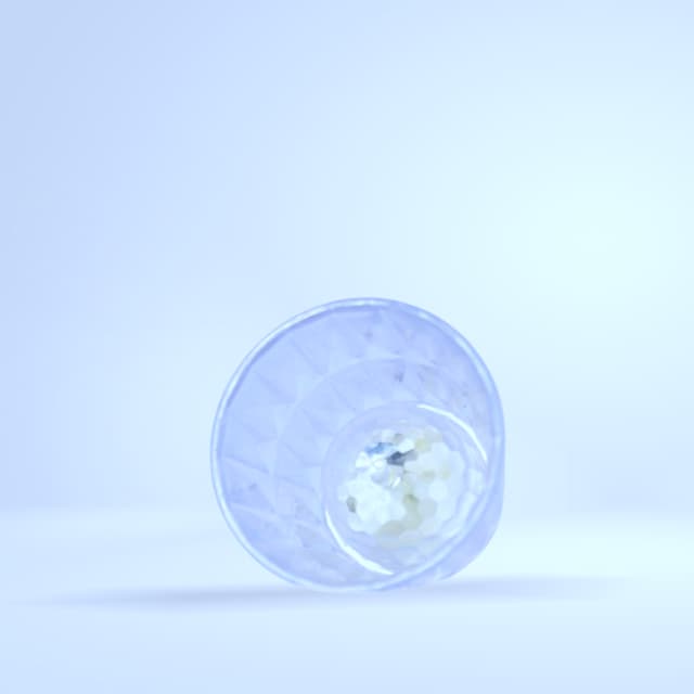 Bougeoir en verre facetté
